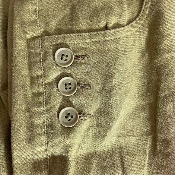 CABI Charlie Olive Green Linen Pant Style 5314 Sz2 - Picture 5 of 7